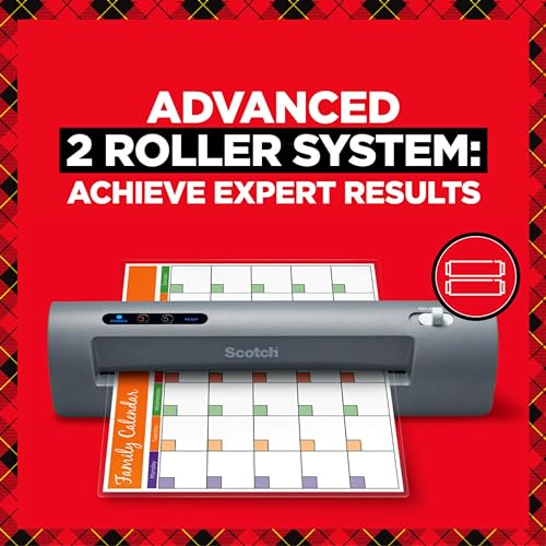 Scotch Thermal Laminator (TL901X) and 50 Scotch Dry Erase Thermal Laminating Pouches | Letter Size | Clear Professional Finish
