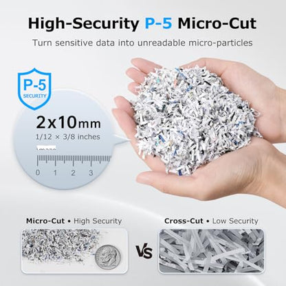 BONSEN 320-Sheet Micro Cut P-5 High Security Auto Feed Heavy Duty Shredder