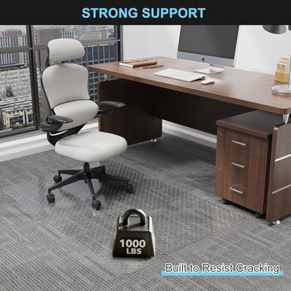 Office Chair Mat for Carpet, 2 Pack, 40" x 48" Heavy Duty PET Desk Chair Mat with Studs, Easy Glide Clear Carpet Protector for Rolling Chairs Home Office, Shipped Flat No Curling - size: 40"x 48" 2pack (for Carpet)