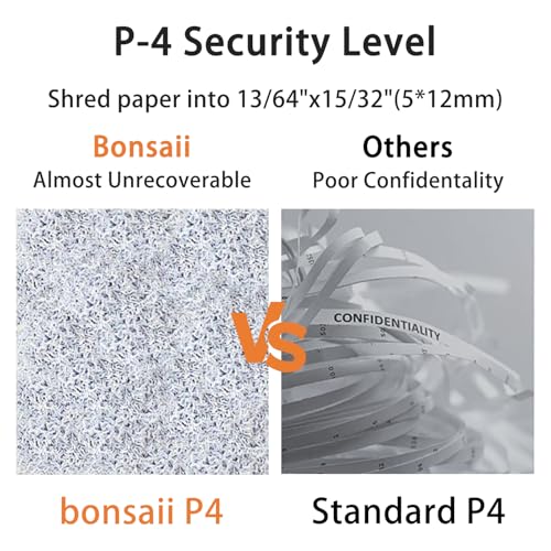 Bonsaii 12-Sheet P-4 Micro-Cut Shredder, 55-Min Continuous Use, Shreds Paper, Credit Cards & CDs, 4-Gal Transparent Bin, Mobile Casters – Black - color: Black, size: 12-Sheet | 55 min