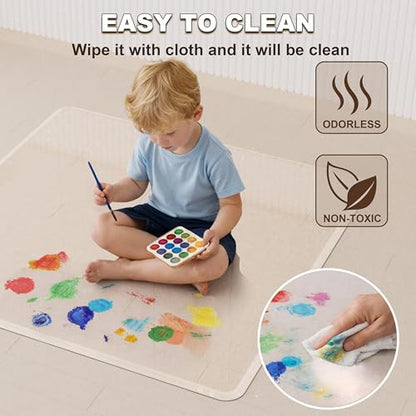 MESAILUP Beveled Edge Office Chair Mat for Carpet or Hardwood Floor-42”x42” - size: Beveled Edge-42"x42"
