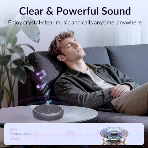 Conference Speakerphone, 3 AI Mics 360 Voice Pickup, AI Noise Reduction - color: FreeChat 101(3 Mics)