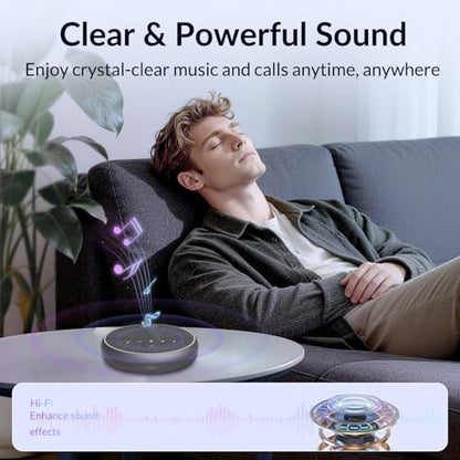 Conference Speakerphone, 3 AI Mics 360 Voice Pickup, AI Noise Reduction - color: FreeChat 101(3 Mics)