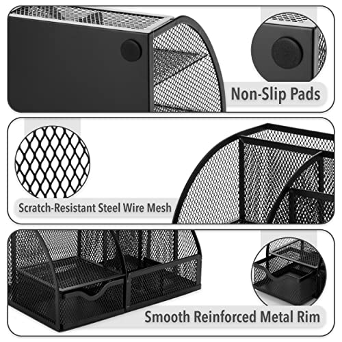 Mr. Pen- Mesh Desk Organizer, Black, Pen Holders Organizers