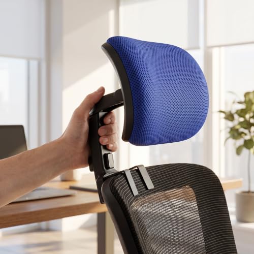 Lurrose Office Chair Headrest Attachment: Detachable Neck Support for Computer Desk and Office Work Chairs - Adjustable Height Extender Headrest 11x8.6