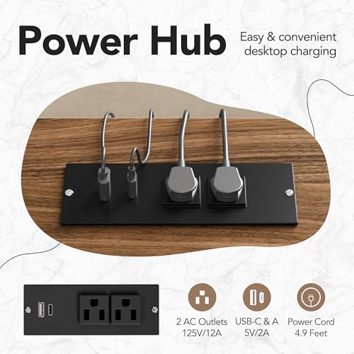 HUANUO LED Electric L Shaped Standing Desk with File Cabinet, Walnut | 63"x55" 2-Tier L-Desk,3-Drawer File Cabinet,RGB LED App Lighting,Built-in Power Outlets,27.6"-46.5" Adjustable Height - color: Walnut, size: with File Cabinet