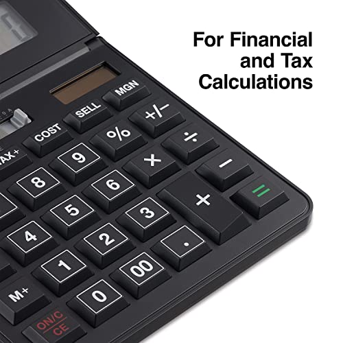 Staples 12-Digit Desktop Calculator, Solar/Battery, Black, 2-Pk, ST290 - size: 2 Pack, style: 12-Digit