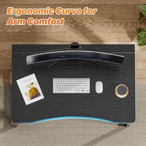 Huuger Folding Desk for Small Spaces, 31.5 Inch Foldable Computer Table - color: Black, size: 18.9"D X 31.5"W