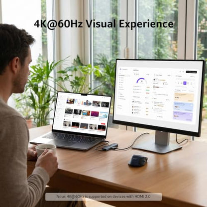 acer 6 in 1 USBC Hub with Ethernet, 4K@60Hz USBC to HDMI Multiport Adapter