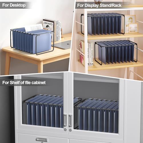 2 Sets Upgraded Adjustable Hanging File Folder Frame,Legal/Letter Size,Length Adjusted 16 to 25 inches,Heavy Duty Steel File Drawer/Cabinet Organizer Insert, Hanging Folder Holder,12.598" W X 9.45" H - size: 2Packs