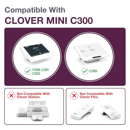 Thermal Paper Rolls for Clover Mini C200,C300,C301, C302,C305-10 Rolls - size: 10 Rolls, style: Clover Mini