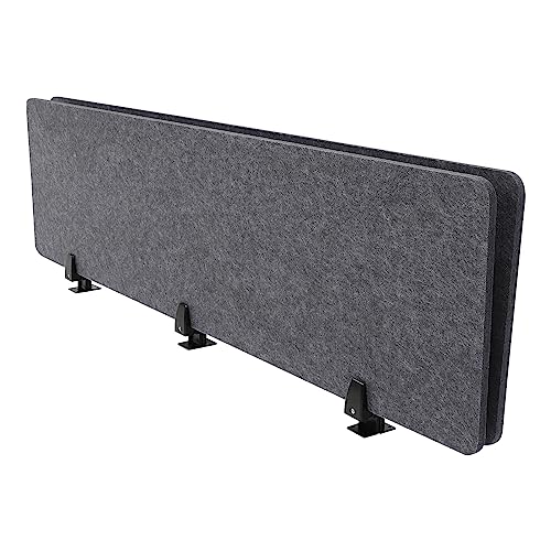 Desk Divider,Modern Stand Up Desk Store ReFocus Raw Clamp-On Acoustic Desk Divider Mounted Privacy Panel,Sound Blocking Desk Divider,Desktop Mounting (60inx16in) - size: 60inx16in