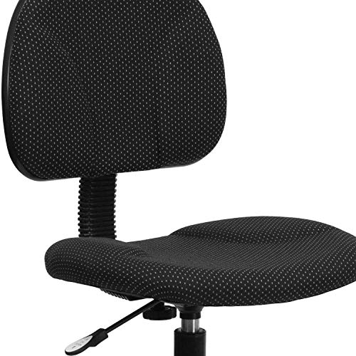 BizChair Black Patterned Fabric Adjustable Height Drafting Chair with Adjustable Foot Ring - color: Black Patterned