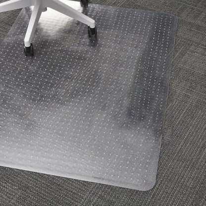 Staples Office Chair Mat, Clear Floor Mats, Low-Pile Carpets, 60 x 46 Inch, Smooth Glide - size: 46'' x 60'', style: Low-Pile