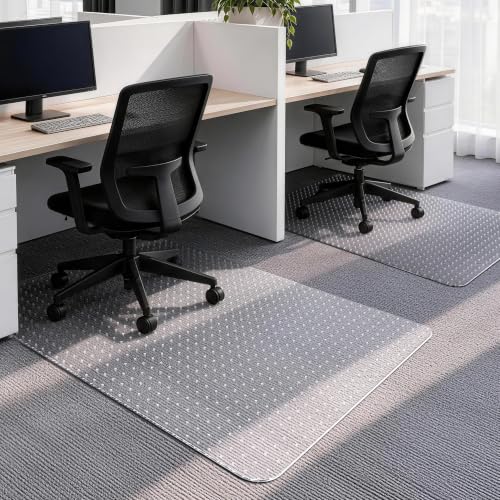 Office Chair Mat for Low-Pile Carpet 36" x 48", 2-Pack Office and Home Set - size: 2 pcs 36" x 48" (for low-pile carpet)
