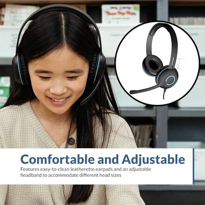 Cyber Acoustics 3.5mm Stereo Headset (AC-5002-20) – Durable, Crisp, and Clear Communication in Classrooms and at Home - 20 Pack - size: 20-Pack