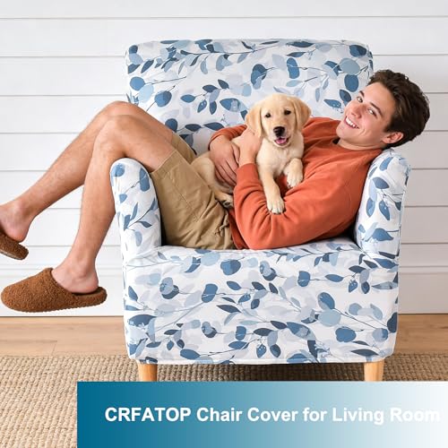 CRFATOP Accent Chair Cover, Stretch Armchair Slipcover for Living Room - color: Color A01