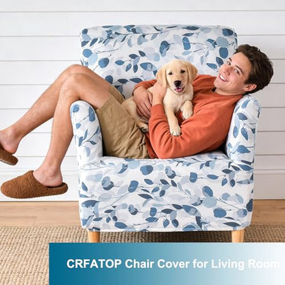 CRFATOP Accent Chair Cover, Stretch Armchair Slipcover for Living Room - color: Color A01