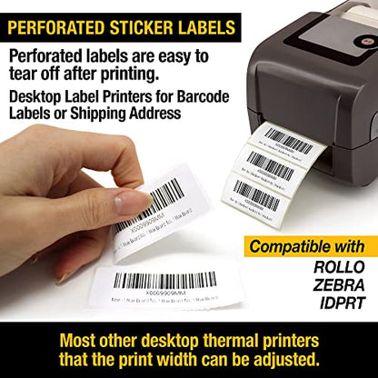 2 5/8" X 1” Direct Thermal Labels 2000 Per Roll Perforated | Quality 2 5/8" x 1” direct thermal labels 2000, designed for everyday use. - size: 2 5/8" X 1" 1 Roll