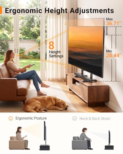 Perlegear Universal TV Stand Legs with Power Outlet for 38–90 Inch TVs - size: 38-90 inch