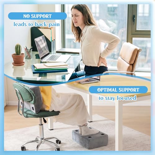 Novabright Foot Rest Under Desk, 3 Height Adjustable Ergonomic Foot Stool with Gel Textured Top and Cozy Pocket, Non-Slip Foam Footrest for Office Home Car(15" X 11" X 14.4",Cambered,Gray) - color: Gray, size: 15" X 11" X 14.4", style: Cambered