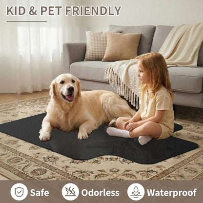 Office Chair Mat for Low Pile Carpeted Floors with Lip, 36" x 48" Plastic Floor mat for Desk Chair on Carpet,Easy Glide Carpet Protector Mat for Computer Chairs,Rolling Chairs,Home,Office Non-Slip