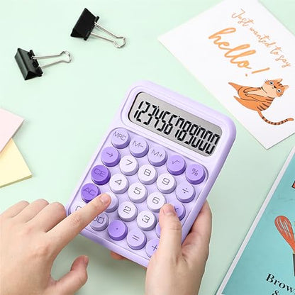 Mr. Pen- Mechanical Switch Calculator, 12 Digit Large LCD Display | Purple with Big Buttons, Mechanical Switch Calculator for Home, School, Office - color: Purple