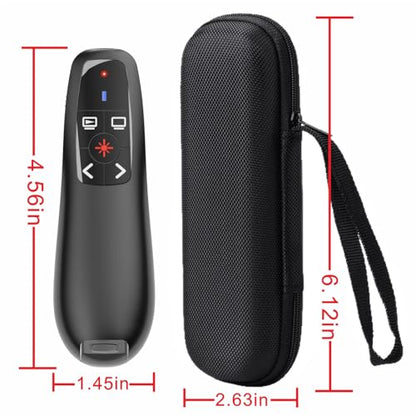 Presentation Clicker with Case Storage, Wireless Presenter Remotes with USB-A&C Receiver,Suitable for Both Desktop Computers and laptops, Mac Keynote,Including Batteries and Storage Bag,LBBYDDLL