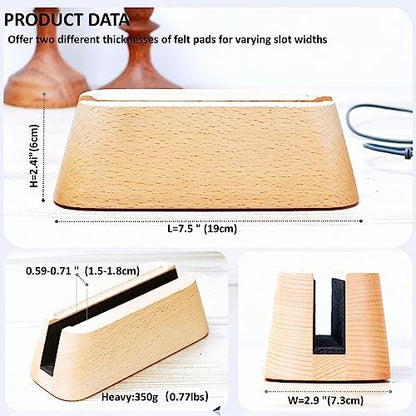 ACODE Wood Vertical Laptop Stand for Desk - Compatible With MacBook Pro Air, Surfaces - Storage Rack Slot Thickness 0.59" to 0.71" - Upright Holder - color: 1 Fagus lishizhijia