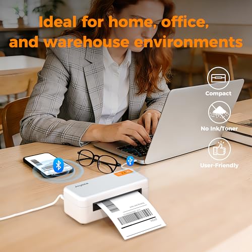 Joysea Bluetooth Shipping Label Printer, E41 Pro 4x6 Wireless Thermal Printer for Amazon, FedEx, USPS Labels, Compatible with iOS, Android, Windows Mac