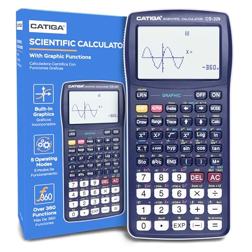 CATIGA CS229 Scientific Calculator with Graphics Functions, Multiple Modes with Intuitive User Interface, for Beginner and Advanced Courses - color: Blue