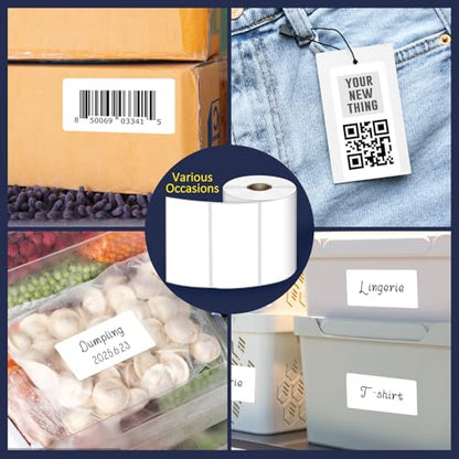 L Liked 4" x 2" Direct Thermal Labels, 750 Barcode Shipping Labels (Pack of 2) - size: 4"x2"-1 Roll (Pack of 2)