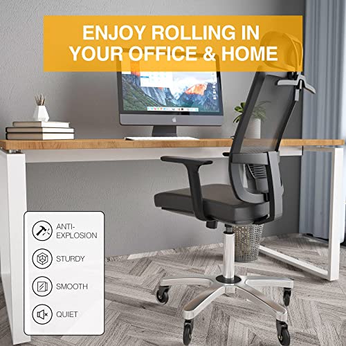 HOSALI Office Chair Cylinder Replacement, Heavy-Duty Office Chair Replacement Parts Gas Lift Cylinder, Highest End Class 4 Hydraulic Pneumatic Shock Piston, Universal Size Fits Most Chairs - size: 5.5-silver