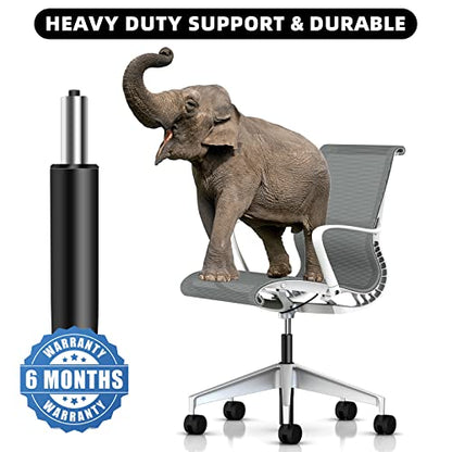 Omyoffice 2.5 Inch Office Chair Gas Lift Cylinder Replacement, Black | Heavy Duty 1000 lbs Hydraulic Pneumatic Piston, Universal Fit Most Office, Desk, Gaming Chairs, Fix Sinking - size: 2.5 inch