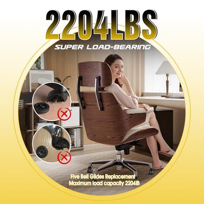 Bell Glides Replacement Office Chair, Caster Wheels Stopper Chair Feet with Separate Self Adhesive Felt Pads, Wheel for Carpet (Advanced Fixed feet-5PCS) - style: Advanced fixed feet-5PCS