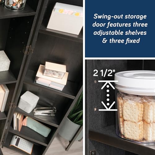 Sauder HomePlus Storage Cabinet, Raven Oak Finish - color: Raven Oak Finish
