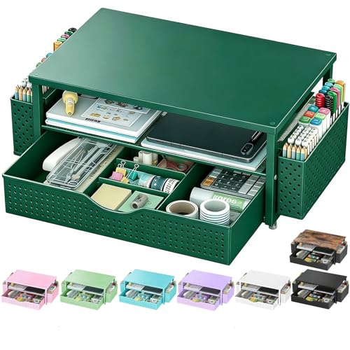 Spacrea Desk Organizers and Accessories, Printer Stand with Storage, Green - color: Green