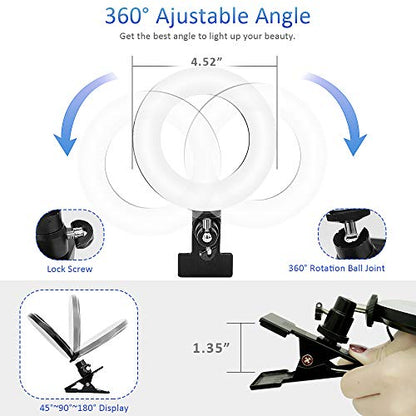 Cyezcor Video Conference Lighting Kit, Ring Light for Monitor Clip On - size: 5 Inch