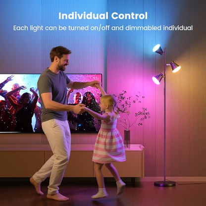 SIBRILLE 36W LED Tree Floor Lamp with Remote for Living Room Bedroom - color: RGB (Red, Green, Blue)