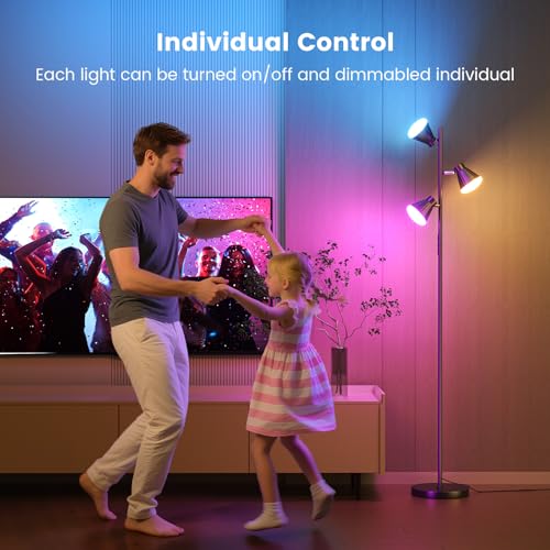 SIBRILLE 36W LED Tree Floor Lamp with Remote for Living Room Bedroom - color: RGB (Red, Green, Blue)