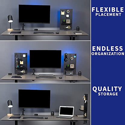 VIVO Clamp-on 12 x 20 in Desk Pegboard - color: Black, size: 12"