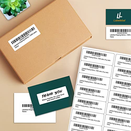 Address Labels (15,000/500 Sheets) - 1" x 2-5/8" Mailing Labels, 30 UP Shipping Sticker for Laser and Inkjet Printers - color: 30 Up-15000 Labels