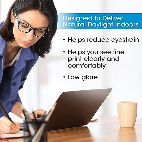 OttLite Organizer LED Desk Lamp with Wireless Charging, White | Natural Daylight LEDs | 3 Color Temperature Modes | Built-In Storage Area | Adjustable Flexible Neck