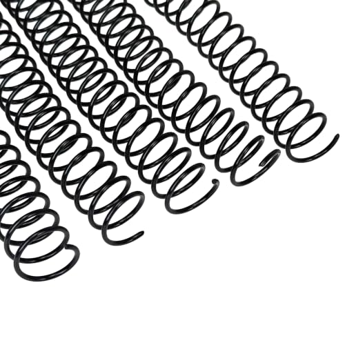 Rayson 19mm Plastic Spiral Coil Binding 3:1 Pitch, 3/4 inch, 160 Sheets Capacity Black Coil Binding Spines - Versatile for Office and Educational Tasks, Pack of 50 - size: 3/4" (160 Sheets Capacity)