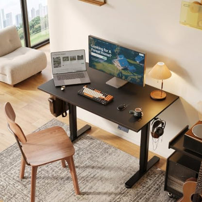 Claiks Electric Standing Desk, 48x24 Inch, Black - color: Black, size: 48 Inch