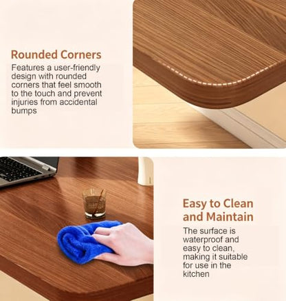 Wall Mounted Folding Table, 24 in Fold Down Floating Desk for Small Space - color: Walnut, size: 24 in