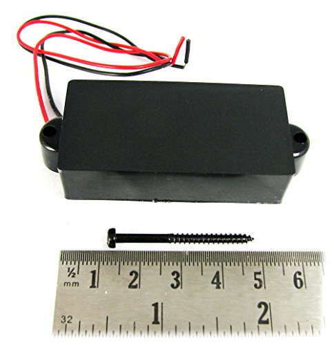 Cigar Box Guitar Parts: 4-Pole Black Enclosed Single-Coil Magnetic Pickup