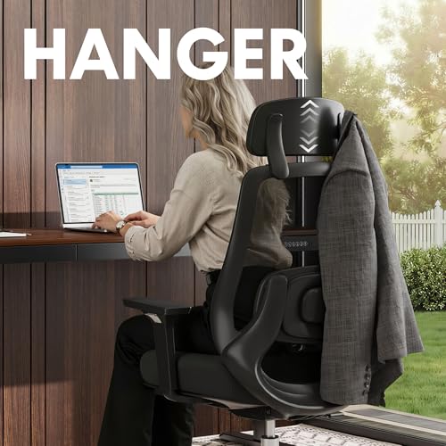 FLEXISPOT Massage Office Chair, High Back Ergonomic Desk Chair with Adjustable Headrest, 3D Armrests, 2D Lumbar Heated Shiatsu Massager, 4-Position Recline, Foam Seat, Black - color: Cloudtech Black