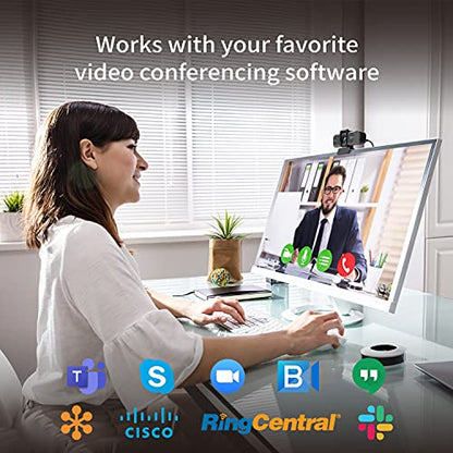 j5create 4K Wide Angle Webcam with Microphone/Privacy Cover