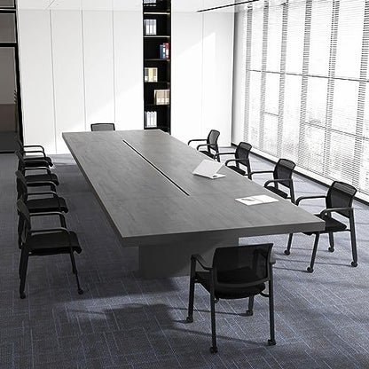 Tangkula Rolling Conference Room Chairs Set of 8, Stackable Office Guest Mesh Chairs with Armrests and Wheels, Ideal for Waiting Room Office, School, Lobby (Black) - color: Black, size: Set of 8
